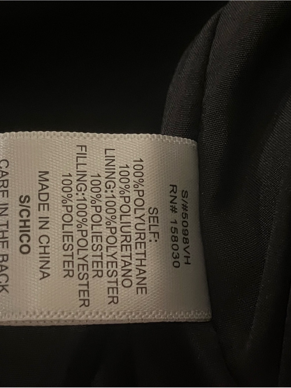 Love Tree Oversized Black Faux-Leather Puffer Vest, Snaps & Zipper High Collar,S - Picture 10 of 10
